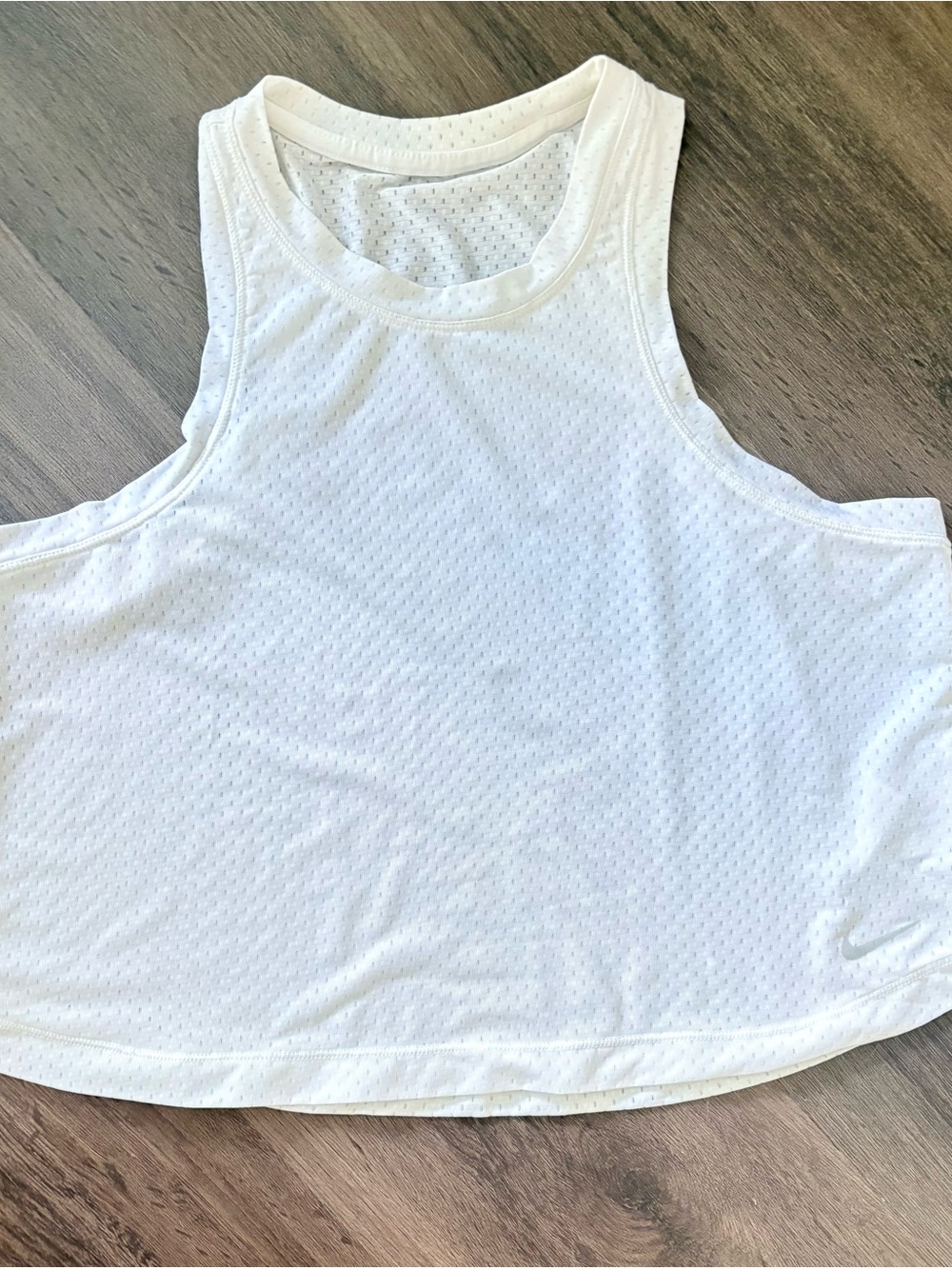 Nike White Women's Mesh Crop Tank